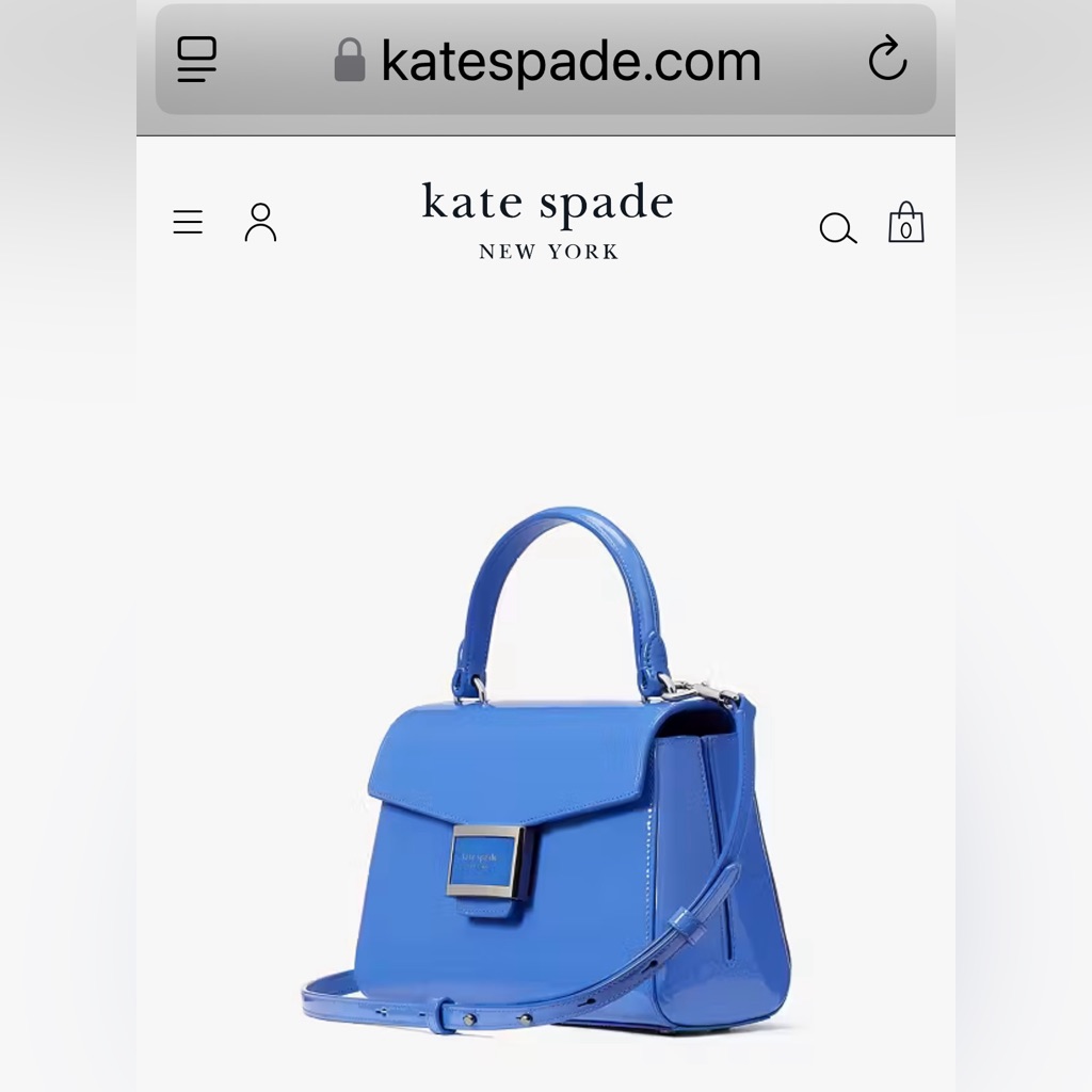 Kate Spade Katy Small Top-Handle Bag In Flourite (Blue) - Nwt